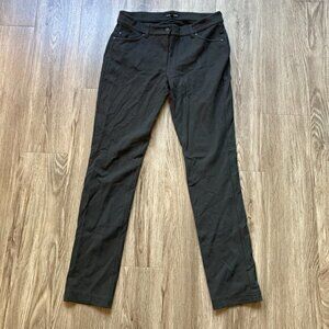 Eileen Fisher Charcoal Gray Stretchy Slim Button Up Trousers Size 4